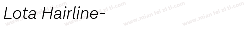 Lota Hairline字体转换